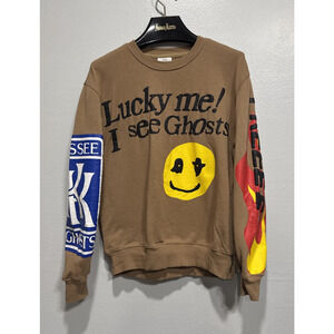 Lucky Me I See Ghosts Sweatshirt Pullover Adult S Camp Flog Gnaw Nov 11 Brown